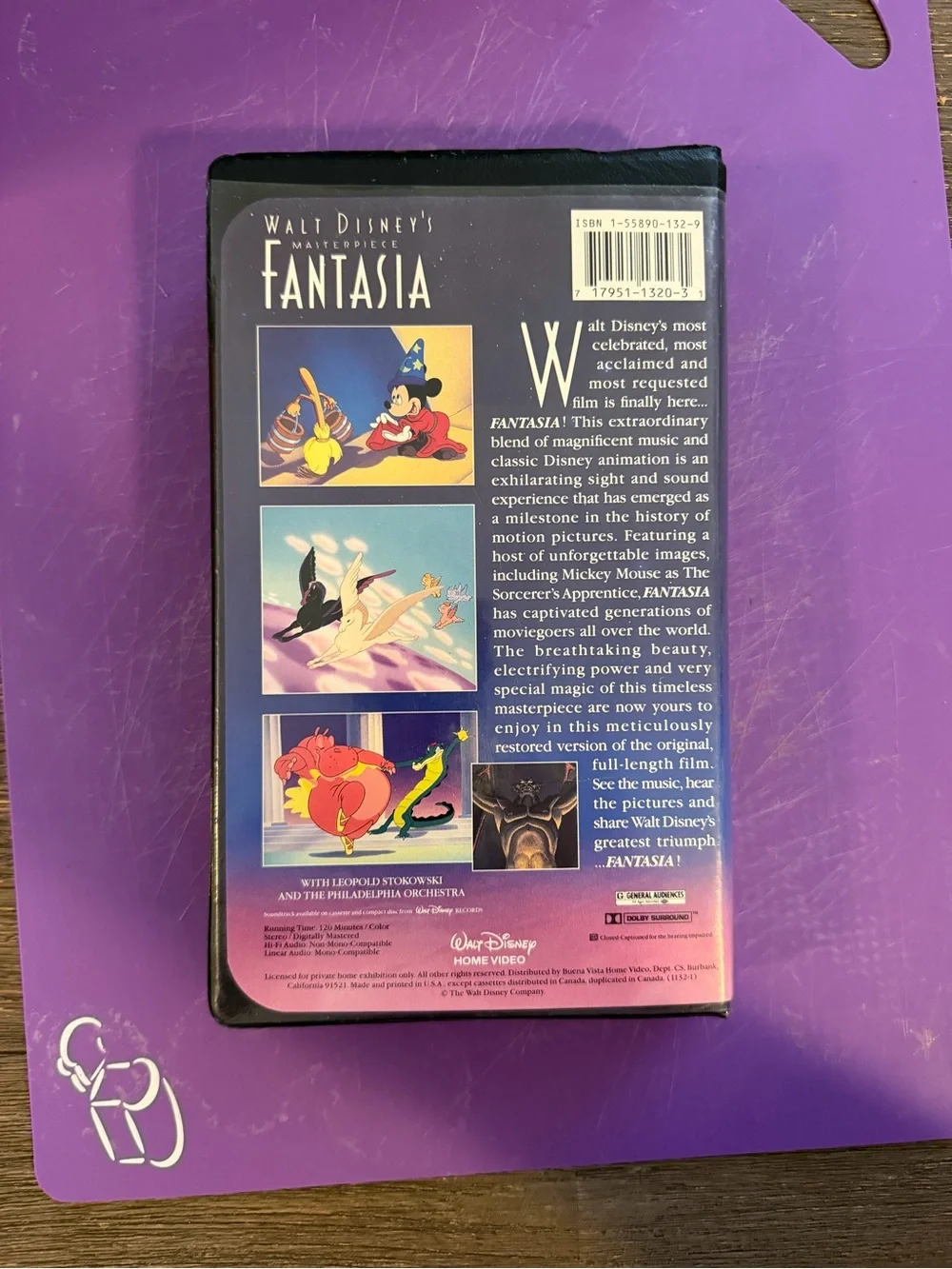 Vintage Disney Fantasia VHS Pin Board